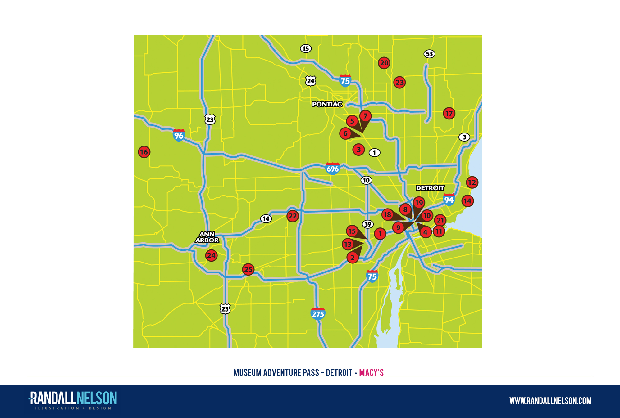 Library Map of Detroit