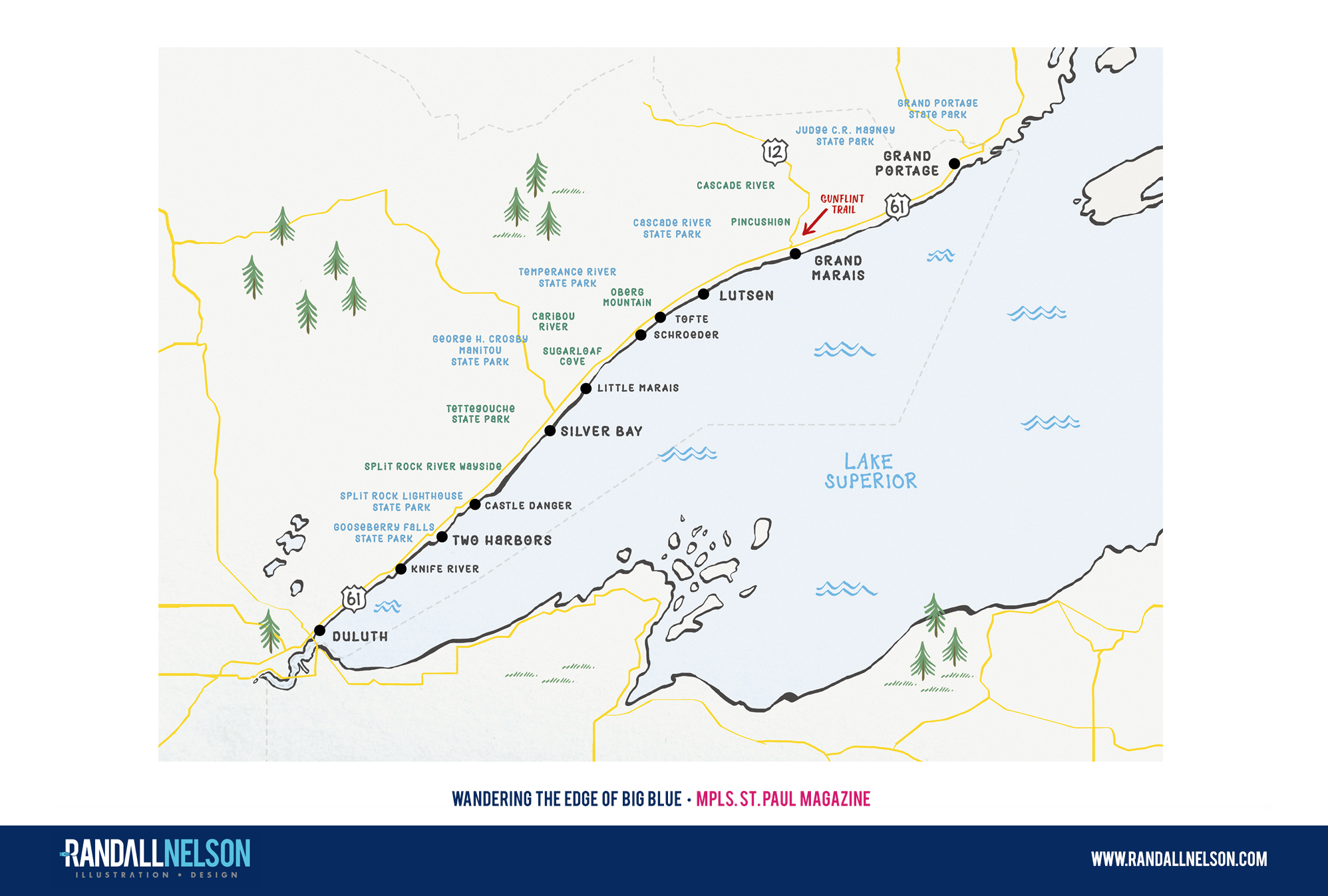 Mpls. St. Paul Magazine Northshore Map